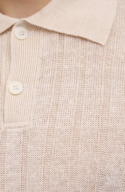 Поло изо льна и хлопка BRUNELLO CUCINELLI, арт. M2L703305, фото 5