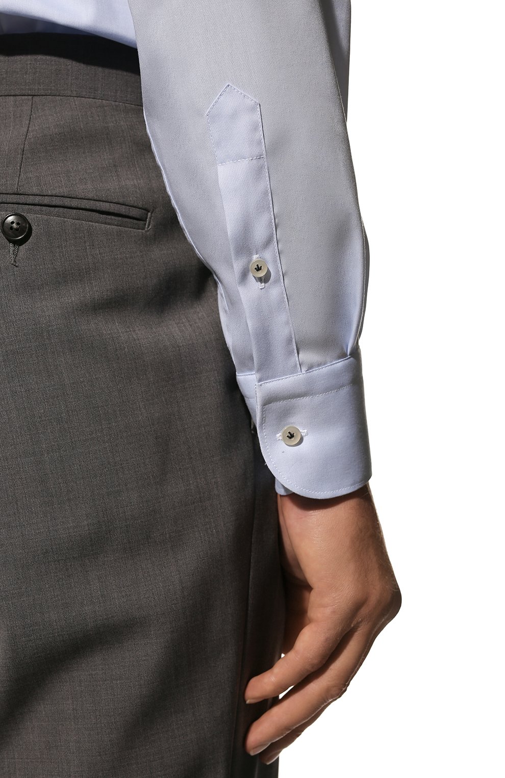 Хлопковая сорочка BROUBACK голубого цвета по цене 15700 руб., арт. S-LIPARI-538/WRINKLE FREE 5467, фото 6 Хлопковая сорочка BROUBACK, арт. S-LIPARI-538/WRINKLE FREE 5467, фото 6