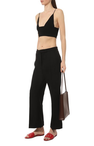 Кожаные шлепанцы bianca DOLCE & GABBANA красного цвета по цене 63450 руб., арт. CQ0436/AY329, фото 2 Кожаные шлепанцы bianca DOLCE & GABBANA, арт. CQ0436/AY329, фото 2