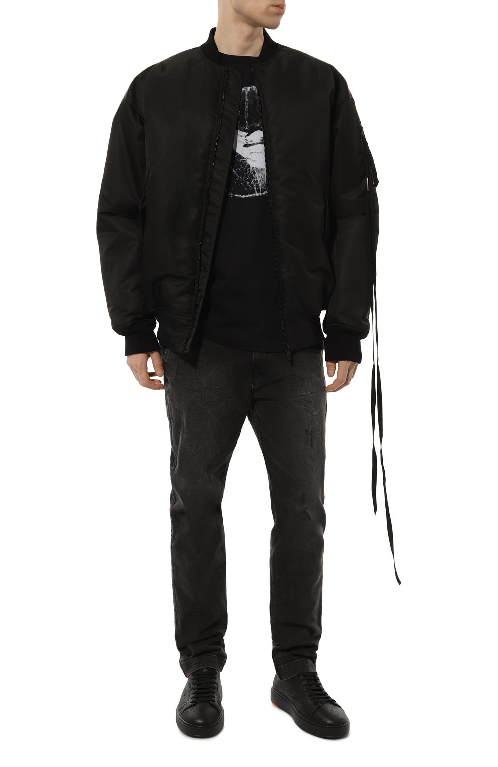 Хлопковая футболка ANN DEMEULEMEESTER, арт. 2402-M-JTS06-37-FA206-099, фото 2