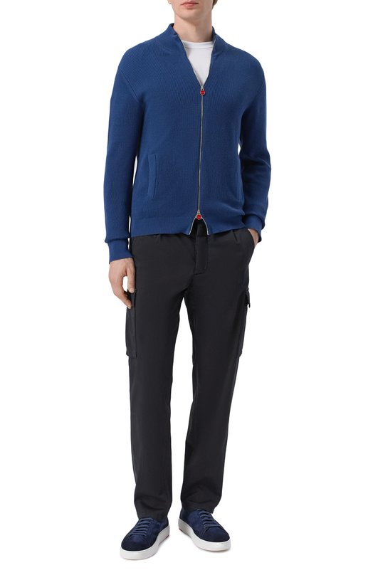 Хлопковый кардиган Kiton UMK0947 Синий  UMK0947 Фото 2