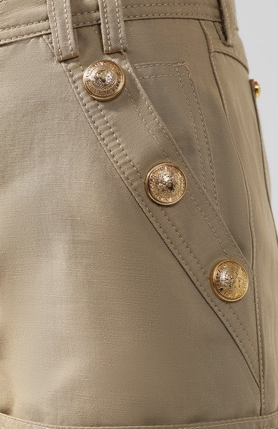 Шорты из смеси хлопка и льна BALMAIN, арт. RF15323/C103, фото 5
