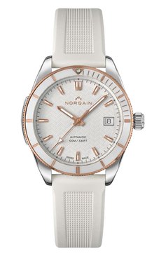 Женские часы adventure sport NORQAIN бесцветного цвета, арт. N1800CG89GA/W183/18WRE.16S | Фото 1 (Нос: Не проставлено; Региональные ограничения белый список (Axapta Mercury): Не проставлено; Материал корпуса: Сталь, Розовое золото; Механизм: Автомат; Цвет циферблата: Белый)