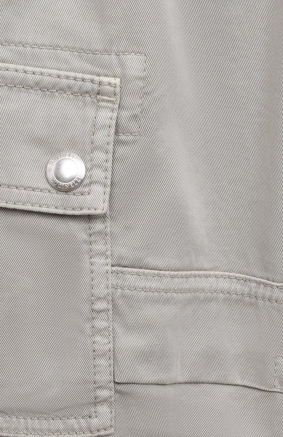 Хлопковые брюки-карго BRUNELLO CUCINELLI хаки цвета по цене 41700 руб., арт. B289LP102B, фото 3 Хлопковые брюки-карго BRUNELLO CUCINELLI, арт. B289LP102B, фото 3