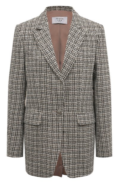 Женский жакет из вискозы SEVEN LAB, арт. J beige/black brill
