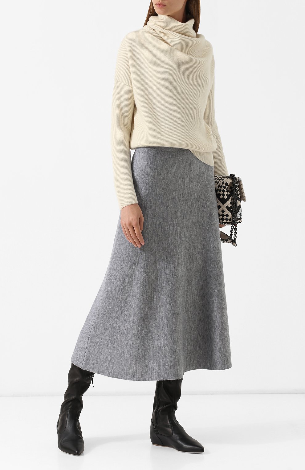 Кашемировый пуловер с высоким воротником LORO PIANA, арт. FAI3311, фото 2