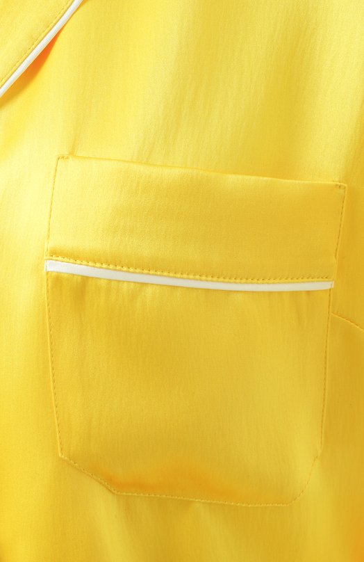 Шелковая блузка Dolce & Gabbana F5S23T/FU1NU Жёлтый  F5S23T/FU1NU Фото 6