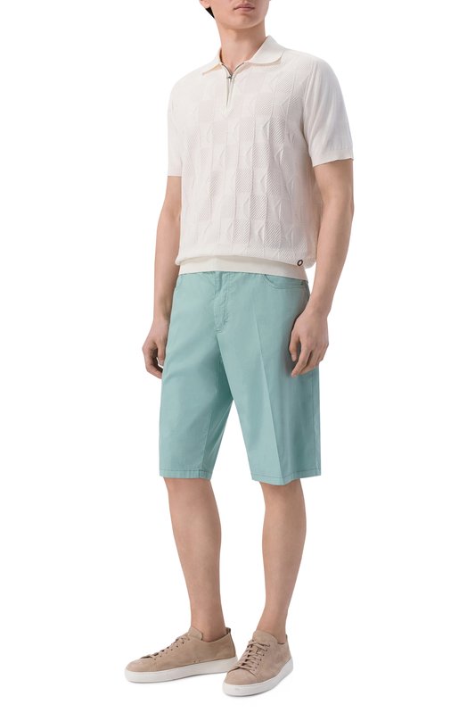 Шорты из хлопка и шелка Stefano Ricci M8T6100081/TFANT Зелёный  M8T6100081/TFANT Фото 2