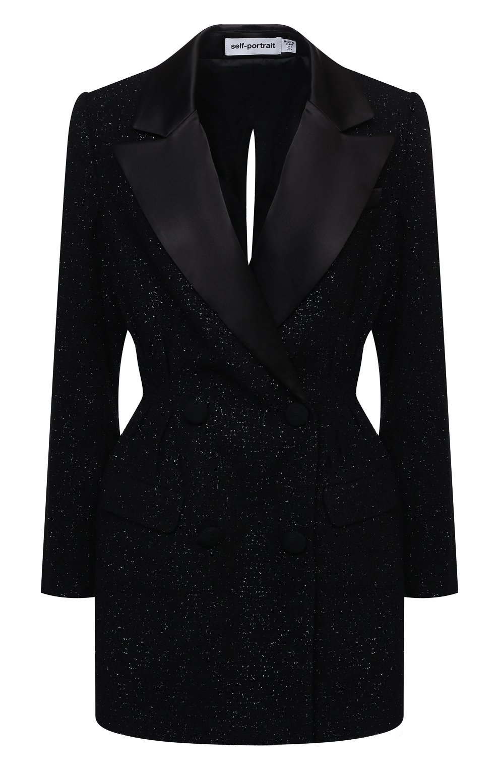 Платье SELF-PORTRAIT черного цвета по цене 47550 руб., арт. AW21-057A, фото 1 Платье SELF-PORTRAIT, арт. AW21-057A, фото 1