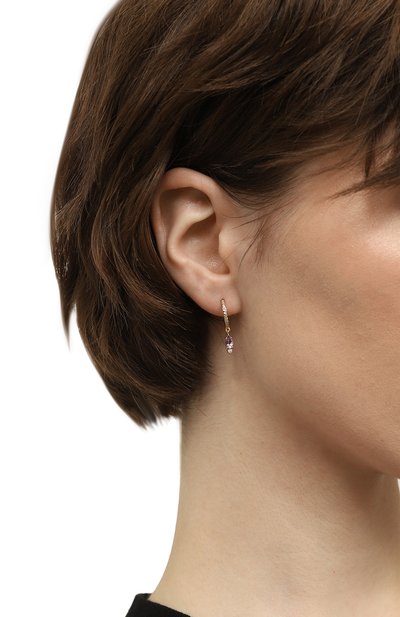 Серьги с аметистом и фианитом MOONKA, арт. ec-erp-amt-f, фото 2