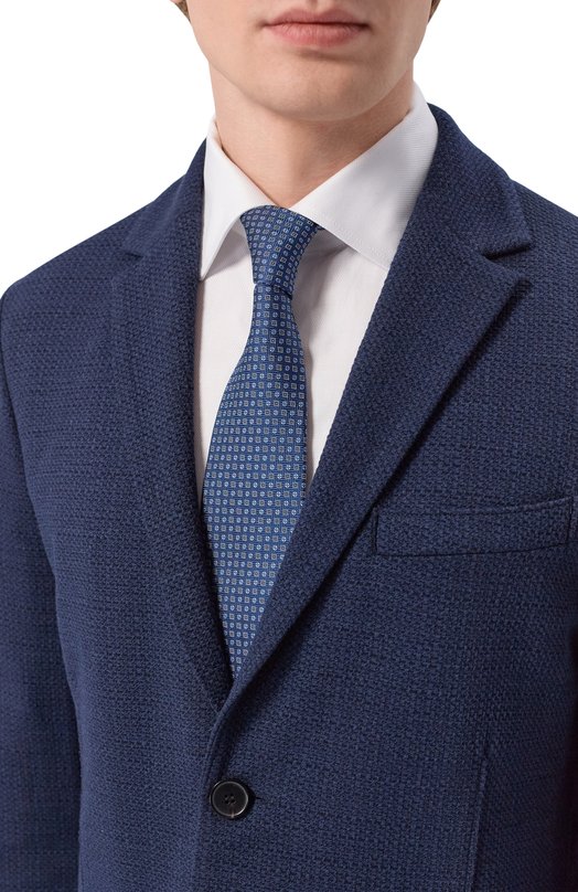 Шелковый галстук Canali 18/HJ04562 Синий  18/HJ04562 Фото 2