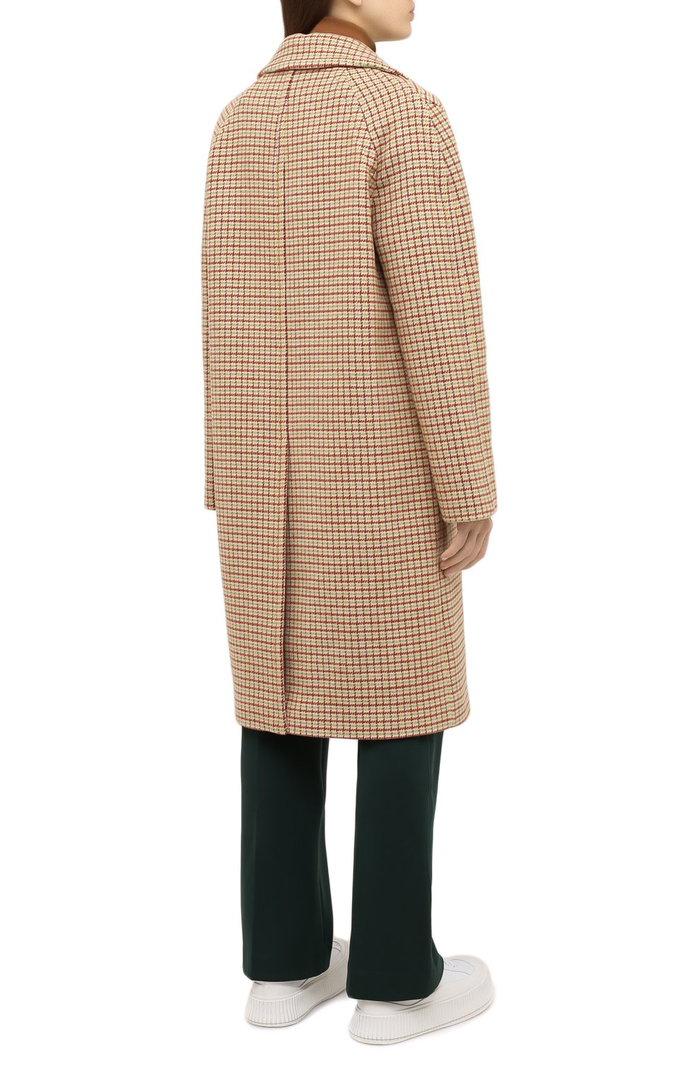 Шерстяное пальто LACOSTE кремового цвета по цене 113810 руб., арт. BH3048, фото 4 Шерстяное пальто LACOSTE, арт. BH3048, фото 4