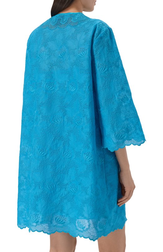 Хлопковое платье Valentino 8B3VAJJ5/A4G Зелёный  8B3VAJJ5/A4G Фото 3