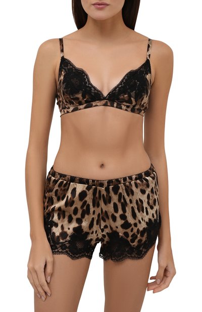 Шорты из смеси шелка и хлопка DOLCE & GABBANA леопардового цвета по цене 52950 руб., арт. 03A02T/FSAXY, фото 2 Шорты из смеси шелка и хлопка DOLCE & GABBANA, арт. 03A02T/FSAXY, фото 2