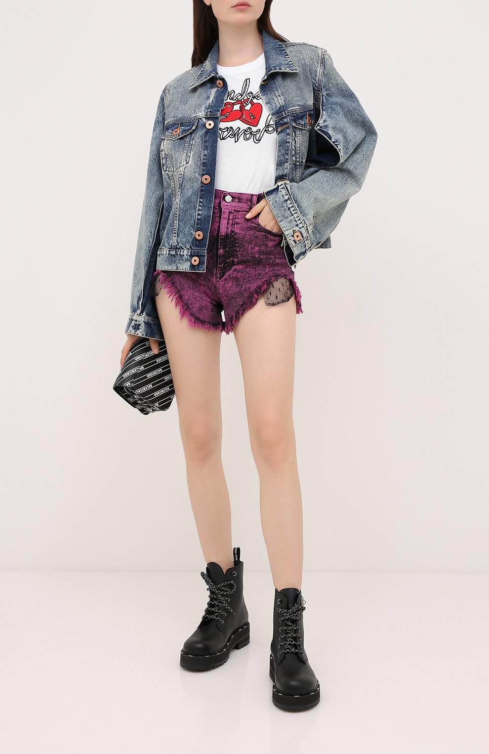 Джинсовые шорты REDVALENTINO, арт. UR3DD02N/58V, фото 2