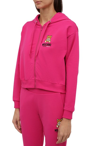 Хлопковый кардиган MOSCHINO фуксия цвета по цене 29250 руб., арт. A1728/9004, фото 3 Хлопковый кардиган MOSCHINO, арт. A1728/9004, фото 3
