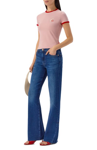 Джинсы the leggy bootcut 7 FOR ALL MANKIND синего цвета по цене 31900 руб., арт. 7U4X0G98-301, фото 2 Джинсы the leggy bootcut 7 FOR ALL MANKIND, арт. 7U4X0G98-301, фото 2