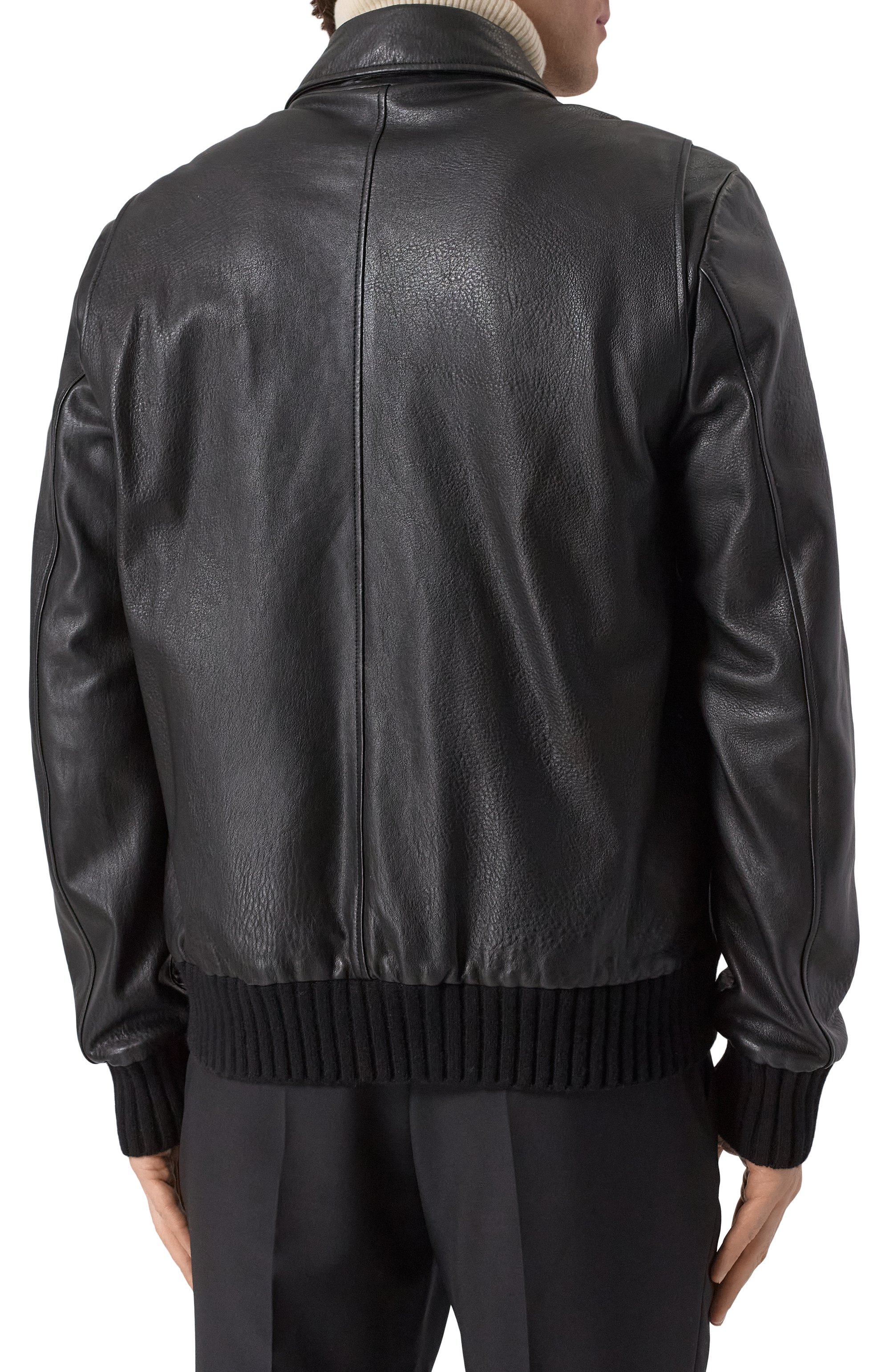 Кожаный бомбер MVST, арт. ZECK-ES4255-1/Z2268-1, фото 4