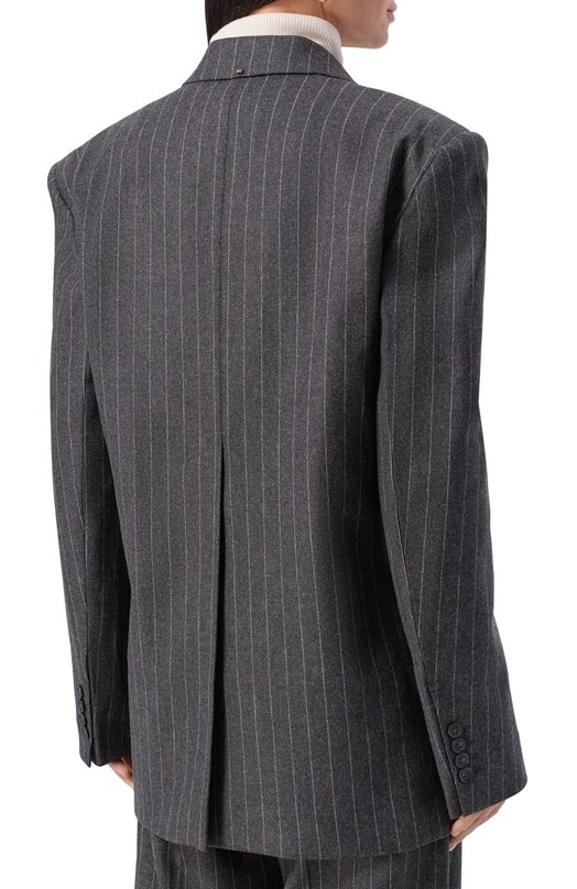 Жакет из шерсти и вискозы Sportmax BELF0RD1234 Серый  BELF0RD1234 Фото 4