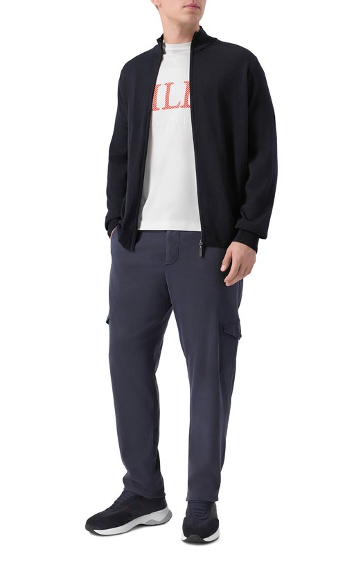 Хлопковая футболка Zilli TSR02AM0100VEST00 Белый  TSR02AM0100VEST00 Фото 2