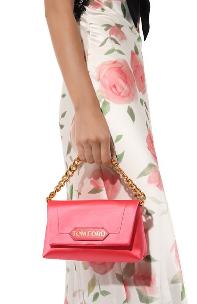 Сумка label mini TOM FORD розового цвета по цене 117500 руб., арт. L1487T/TSA005, фото 2 Сумка label mini TOM FORD, арт. L1487T/TSA005, фото 2