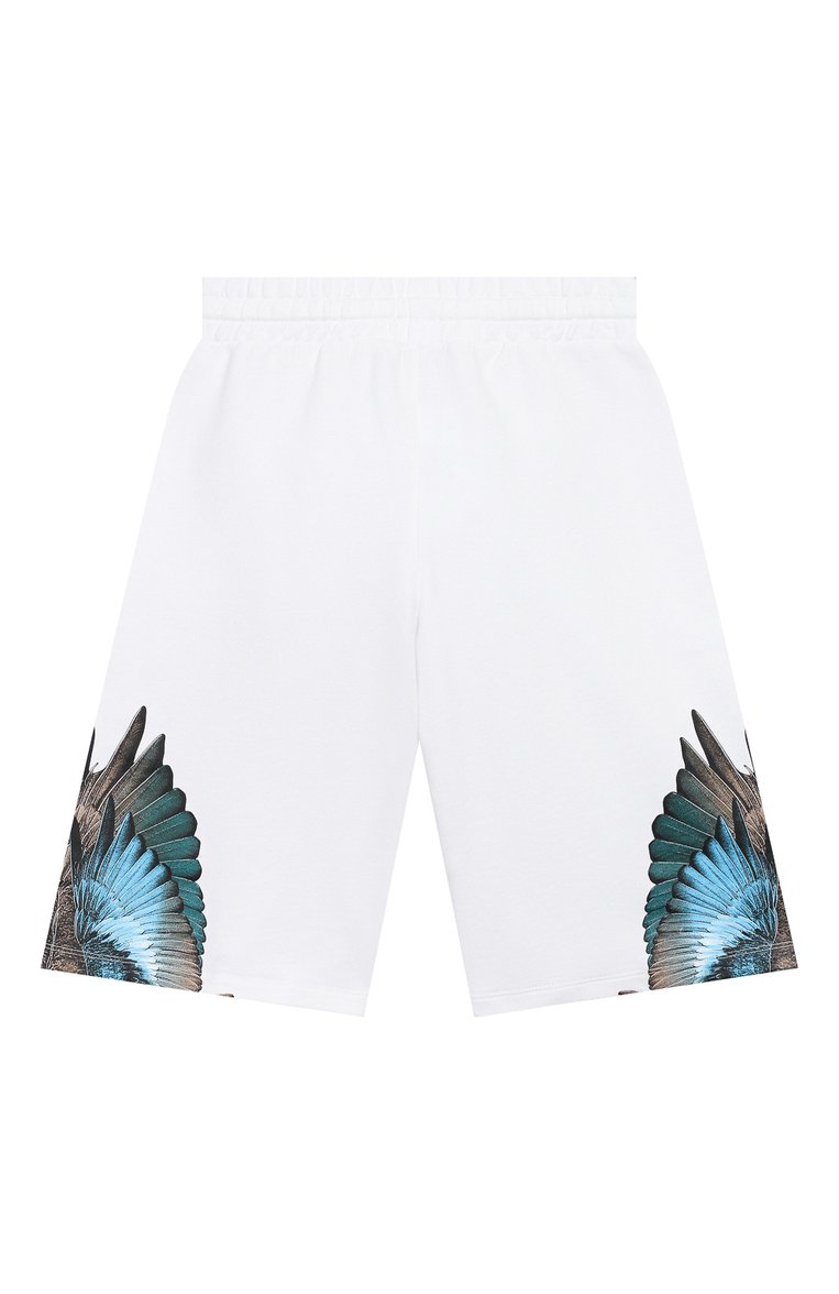 Детские хлопковые шорты MARCELO BURLON KIDS OF MILAN белого цвета, арт. 20E/B/MB/3202/0020/8-14Y | Фото 2 (Материал внешний: Хлопок; Мальчики Кросс-КТ: Шорты-одежда; Региональные ограничения белый список (Axapta Mercury): RU; Нос: Не проставлено)