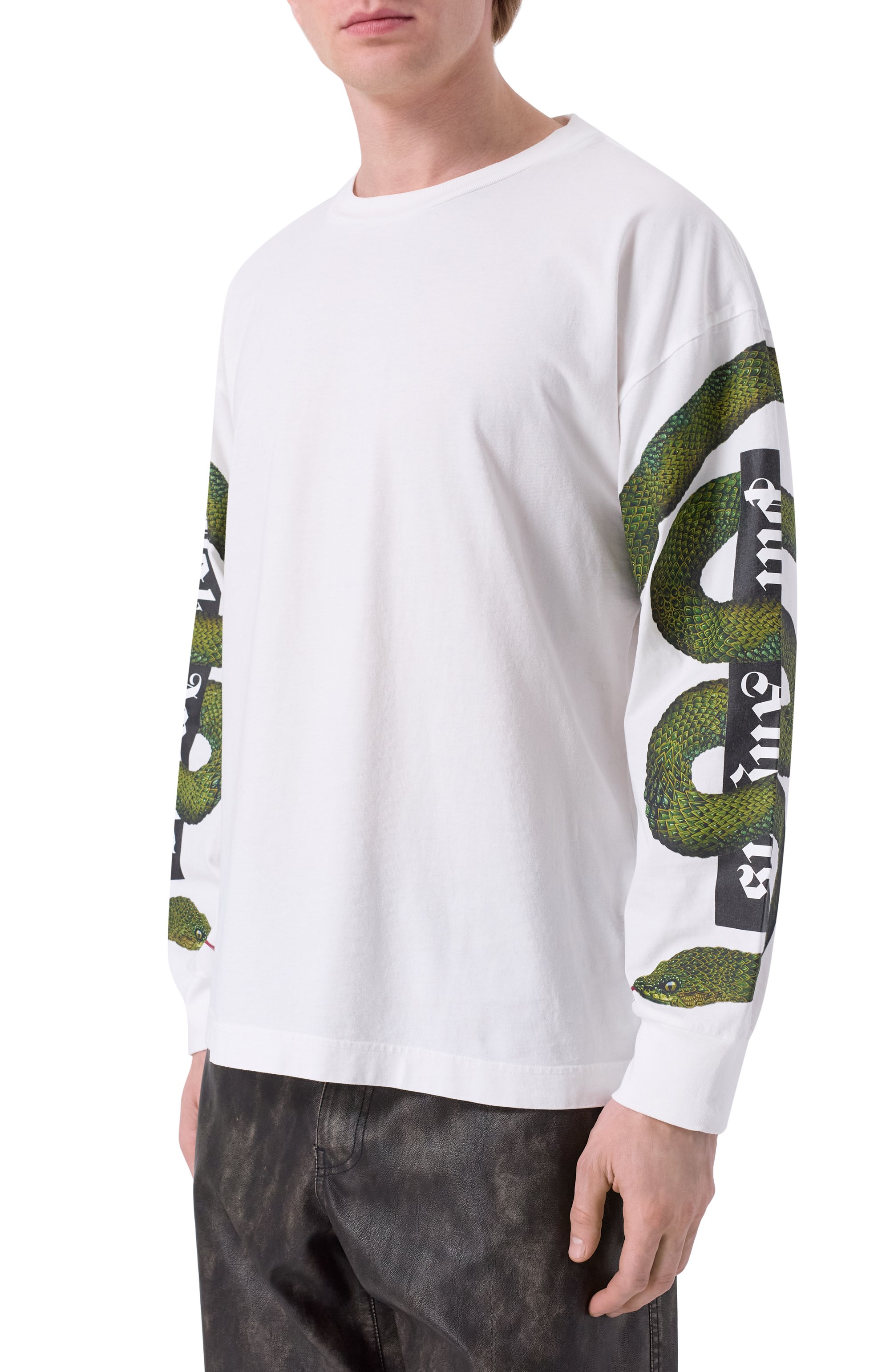 Хлопковый лонгслив PALM ANGELS, арт. PMAB058F25JER002, фото 3