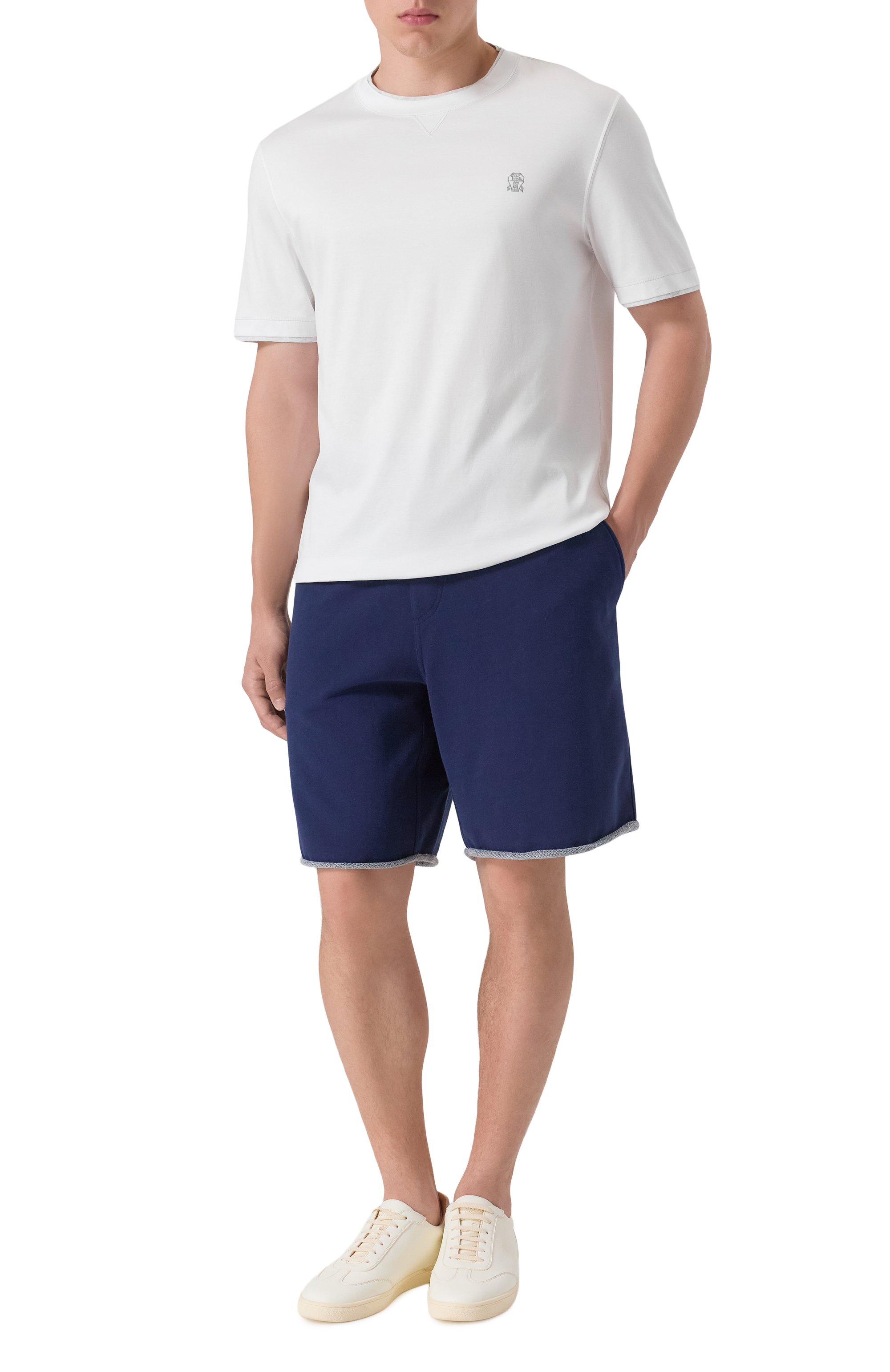 Хлопковые шорты BRUNELLO CUCINELLI, арт. MN05N3379G, фото 2