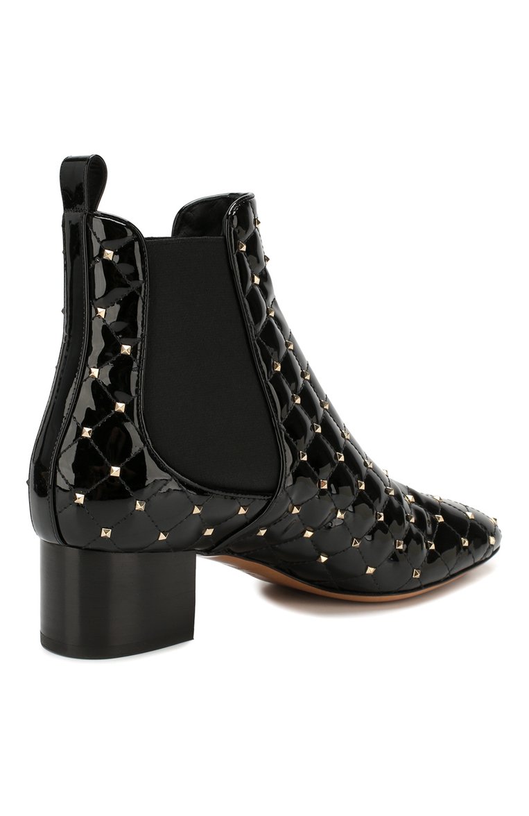 Женские кожаные ботильоны rockstud spike VALENTINO черного цвета, арт. SW2S0Q13/HNQ | Фото 4 (Подошва: Плоская; Статус проверки: Проверено, Проверена категория; Каблук высота: Низкий; Каблук тип: Устойчивый; Материал внутренний: Натуральная кожа; Материал утеплителя: Без утеплителя; Материал сплава: Проставлено, Проверено; Драгоценные камни: Проставлено; Материал внешний: Натуральная кожа; Длина стельки: 23,3, 23,6, 24,0, 24,3, 24,6, 25,0, 25,3, 25,6, 26,0, 26,3)