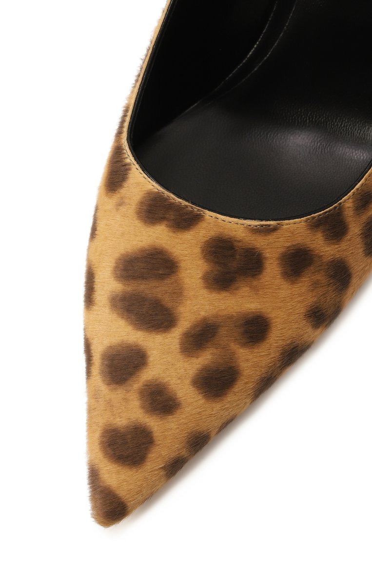 Женские кожаные туфли love 85 JIMMY CHOO леопардового цвета, арт. L0VE 85/PWJ | Фото 7 (Материал внутренний: Натуральная кожа; Каблук высота: Высокий; Подошва: Плоская; Материал внешний: Натуральная кожа; Каблук тип: Шпилька)