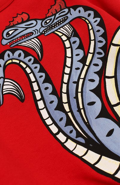 Хлопковый свитшот с контрастной отделкой и принтом GUCCI, арт. 475723/X5U43, фото 3