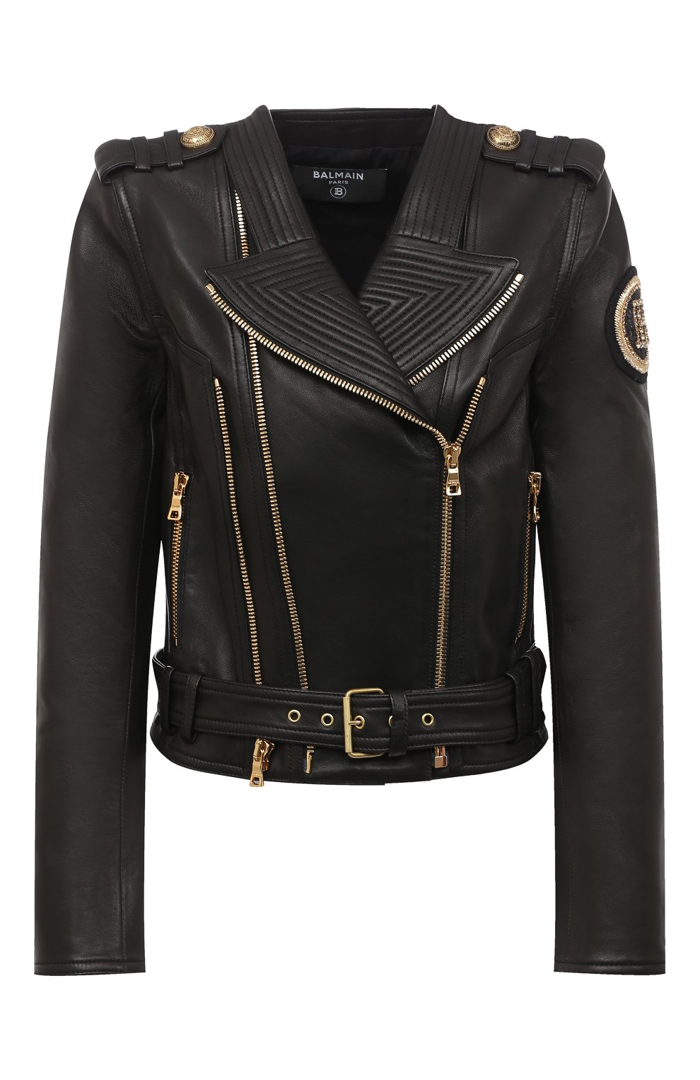 Кожаная куртка BALMAIN черного цвета по цене 298000 руб., арт. UF18249/L025, фото 1 Кожаная куртка BALMAIN, арт. UF18249/L025, фото 1