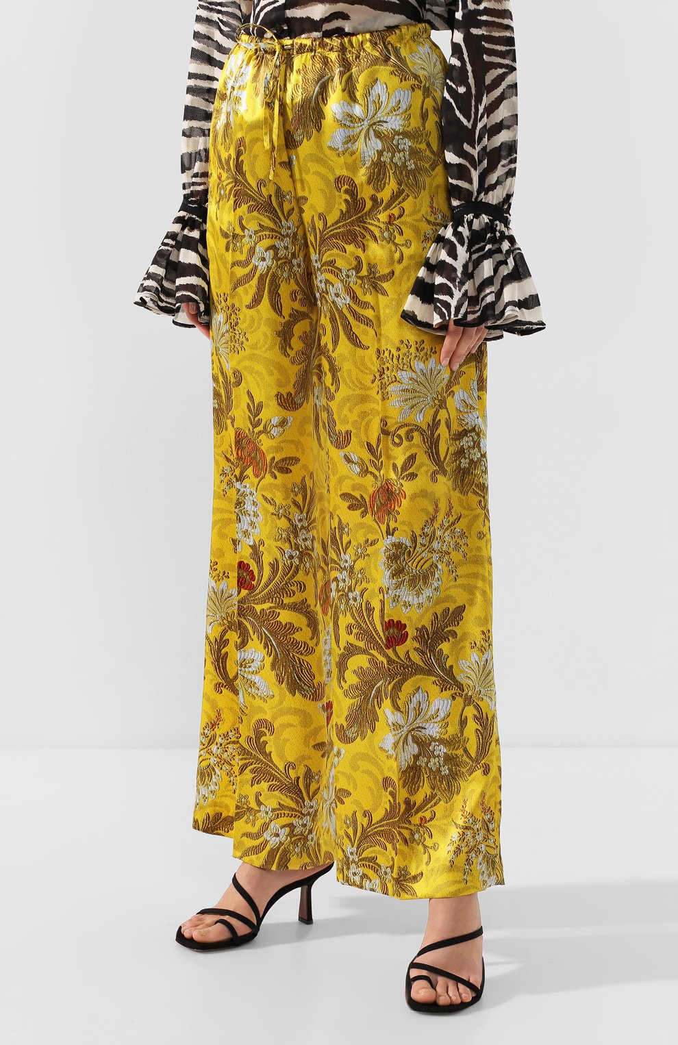 Шелковые брюки DRIES VAN NOTEN, арт. 201-10984-9413, фото 3