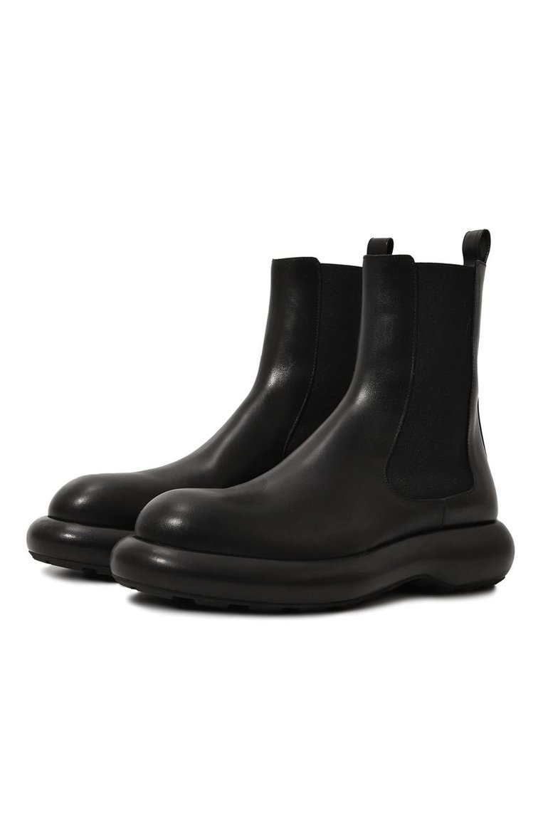 Женские кожаные челси JIL SANDER черного цвета, арт. J15WU0043PR425 001 | Фото 1 (Подошва: Платформа; Каблук высота: Низкий; Материал внешний: Натуральная кожа; Материал внутренний: Натуральная кожа; Женское Кросс-КТ: Челси-ботинки; Материал утеплителя: Без утеплителя)