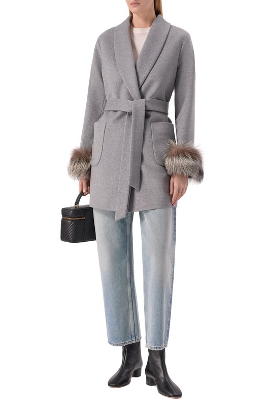 Пальто из шерсти и кашемира Seven Lab ПАСОИЧСЕР Серый  ПАСОИЧСЕР Фото 2