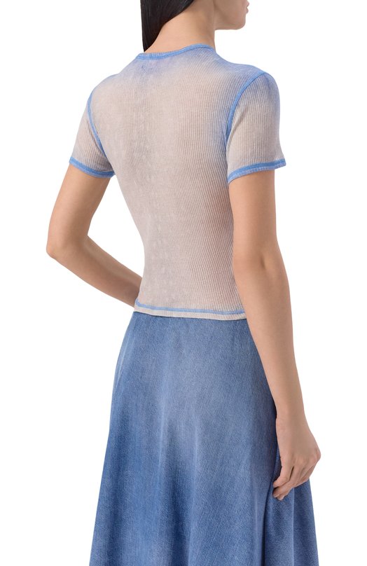 Хлопковая футболка Diesel A23519/0HGCN Голубой  A23519/0HGCN Фото 4