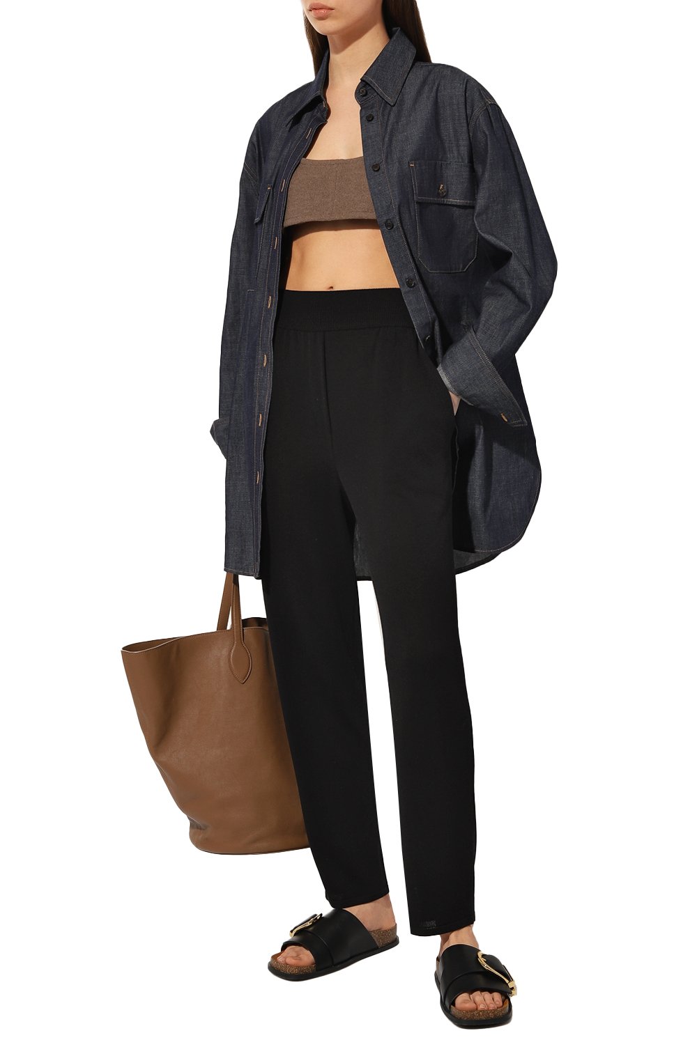 Брюки из шелка и вискозы FREEAGE черного цвета по цене 40040 руб., арт. W23.PT042.6070.900, фото 2 Брюки из шелка и вискозы FREEAGE, арт. W23.PT042.6070.900, фото 2