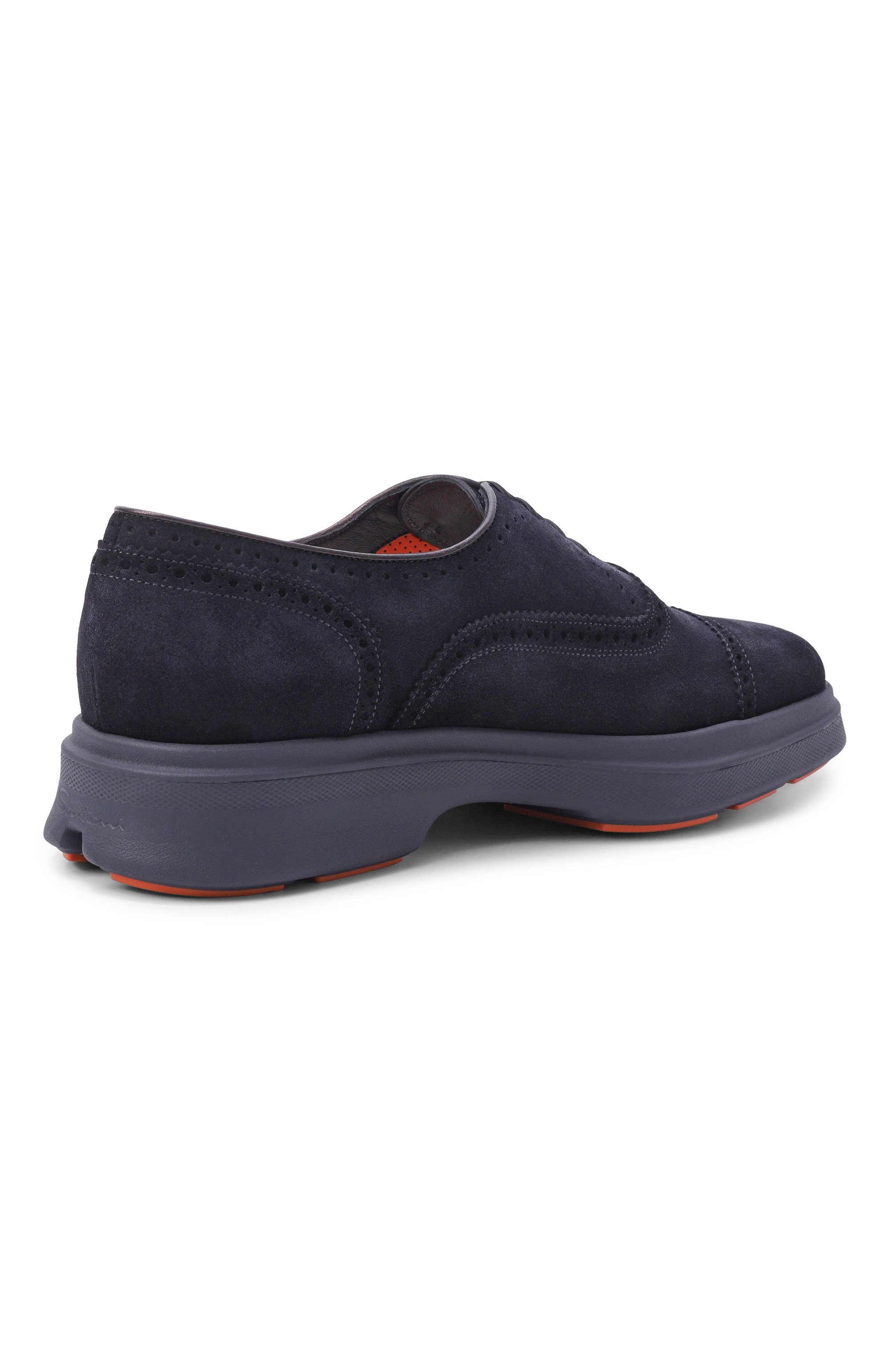 Замшевые оксфорды easy SANTONI темно-синего цвета по цене 99500 руб., арт. MGEG19219BLASR0V, фото 4 Замшевые оксфорды easy SANTONI, арт. MGEG19219BLASR0V, фото 4