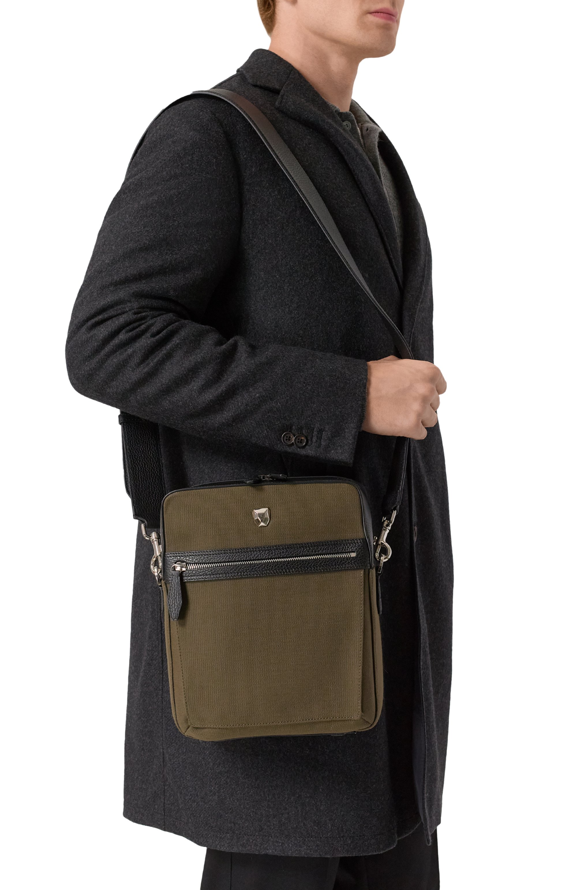 Сумка silvio RUBEUS MILANO, арт. CR0SSB0DY MEDIUM/CALFSKIN GRAN PRIX+CANVAS AMAZZ0N, фото 2