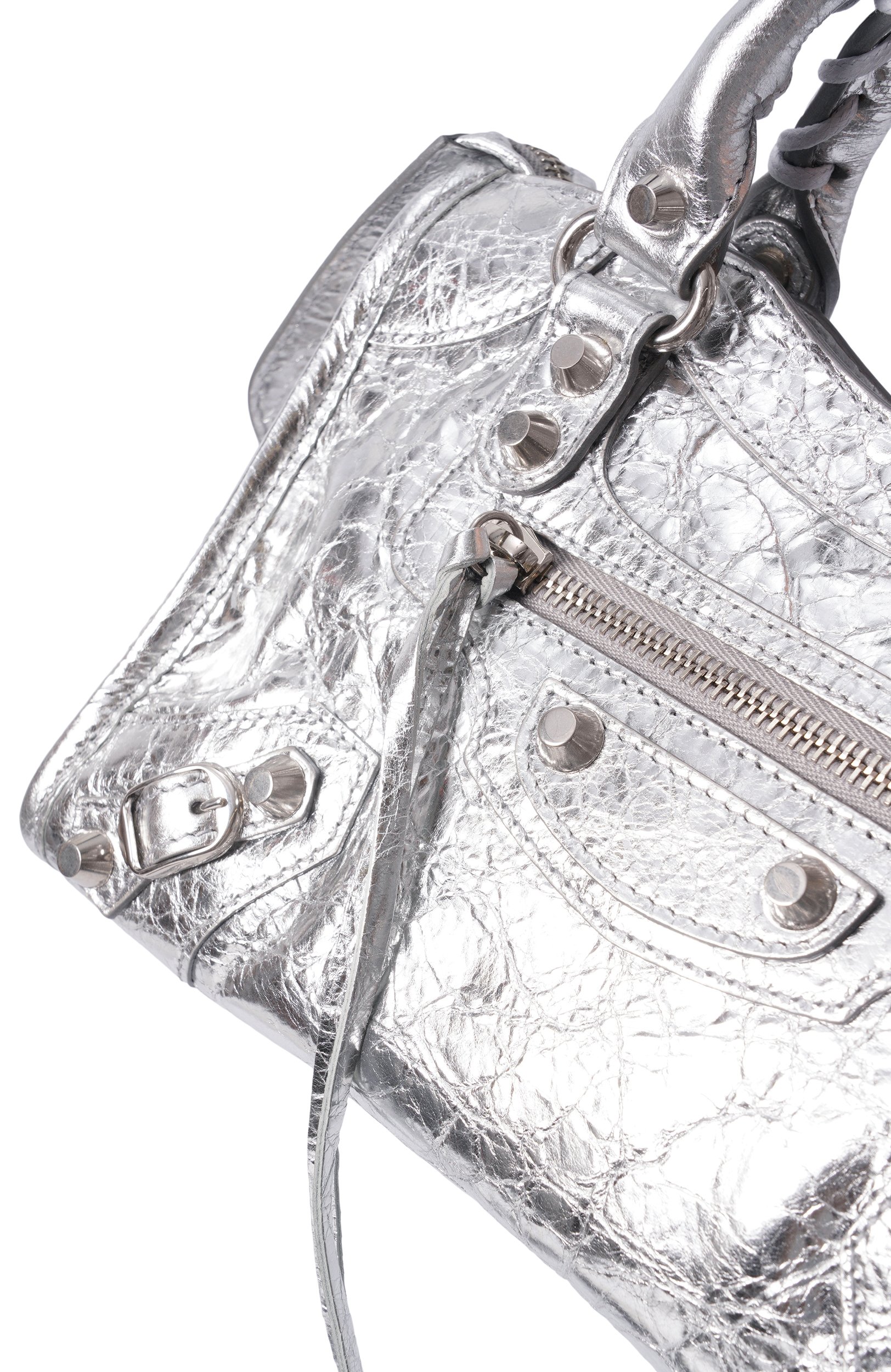 Сумка le city mini BALENCIAGA серебряного цвета по цене 285500 руб., арт. 865763/2AB4V, фото 6 Сумка le city mini BALENCIAGA, арт. 865763/2AB4V, фото 6
