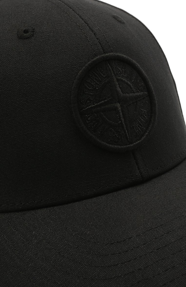 Мужская хлопковая бейсболка STONE ISLAND черного цвета, арт. 761599661 | Фото 4 (Материал: Хлопок, Текстиль; Нос: Не проставлено)