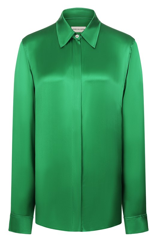 Шелковая блузка Dries Van Noten 010706/3024 Зелёный 010706/3024