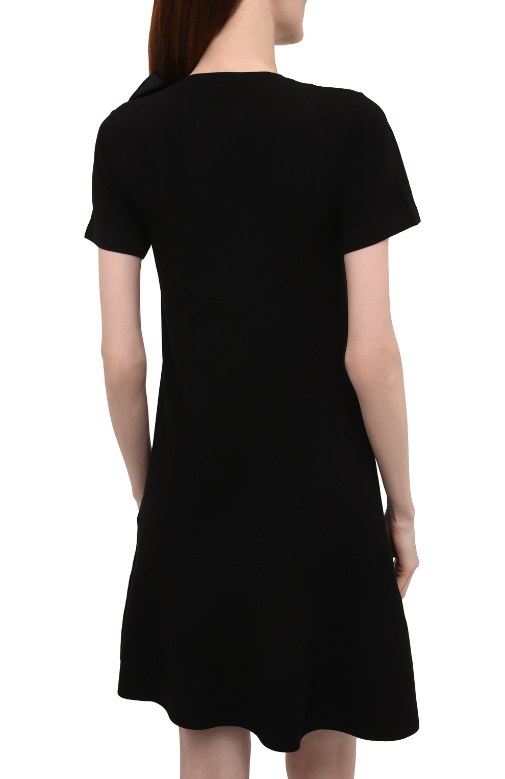 Платье из вискозы REDVALENTINO черного цвета по цене 55150 руб., арт. WR3KD02Z/64B, фото 4 Платье из вискозы REDVALENTINO, арт. WR3KD02Z/64B, фото 4