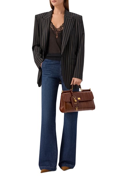 Сумка my sicily из кожи миксины DOLCE & GABBANA коричневого цвета по цене 478000 руб., арт. BB7782/B8291, фото 3 Сумка my sicily из кожи миксины DOLCE & GABBANA, арт. BB7782/B8291, фото 3