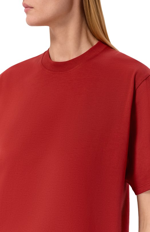 Хлопковая футболка Loulou de Saison TELANT0 LDS Красный  TELANT0 LDS Фото 5