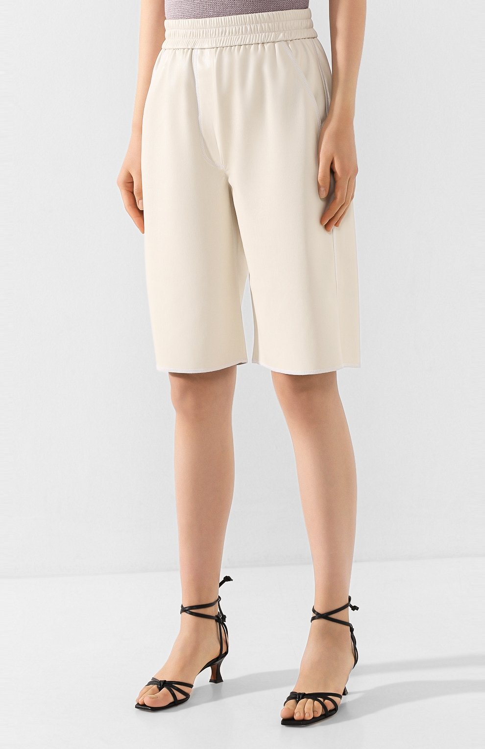 Шорты NANUSHKA, арт. Y0LIE_0FF-WHITE_VEGAN LEATHER, фото 3