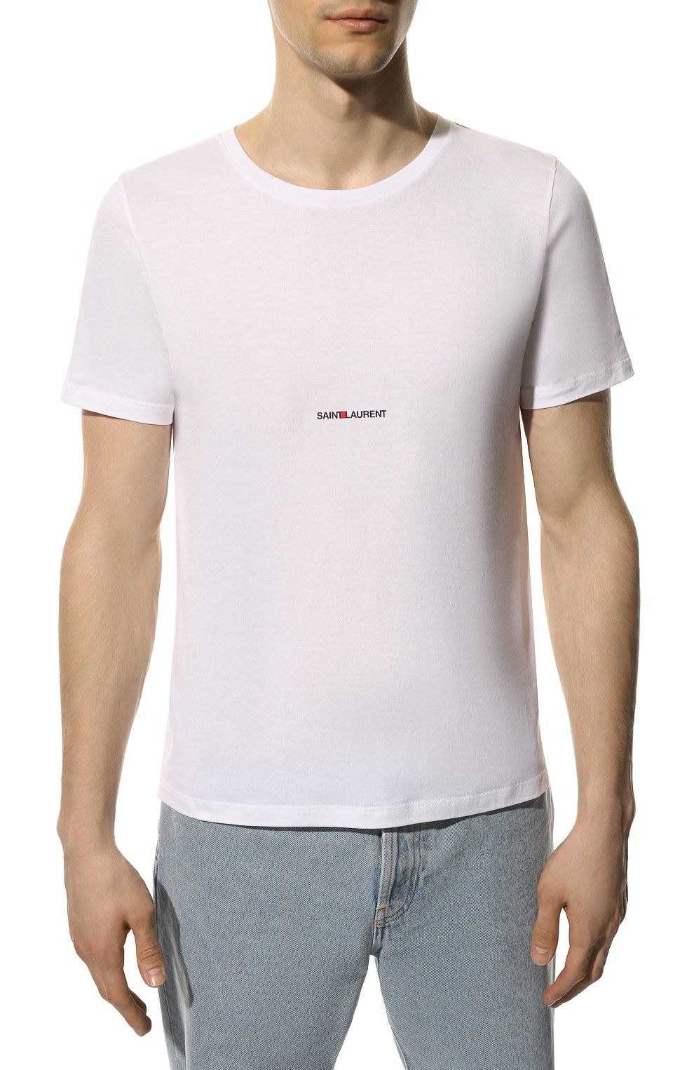 Хлопковая футболка SAINT LAURENT, арт. 464572/YB2DQ, фото 3
