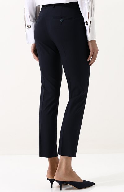 Укороченные однотонные брюки из шерсти KITON, арт. D38103K07P0122000, фото 4