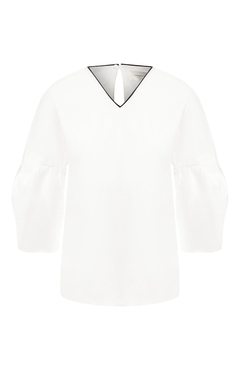Хлопковый топ VICTORIA, VICTORIA BECKHAM белого цвета по цене 23050 руб., арт. TPVV 153B PSS19 C0TT0N SHIRTING, фото 1 Хлопковый топ VICTORIA, VICTORIA BECKHAM, арт. TPVV 153B PSS19 C0TT0N SHIRTING, фото 1