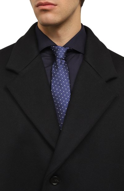 Шелковый галстук LANVIN синего цвета по цене 15000 руб., арт. TIE/2068, фото 2 Шелковый галстук LANVIN, арт. TIE/2068, фото 2